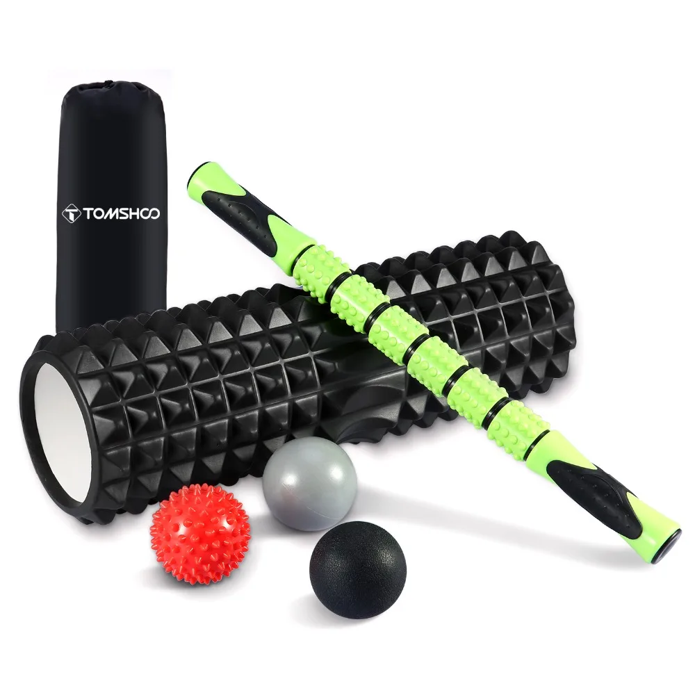 Buy TOMSHOO 6 in 1 Fitness Massage Roller Kit 18