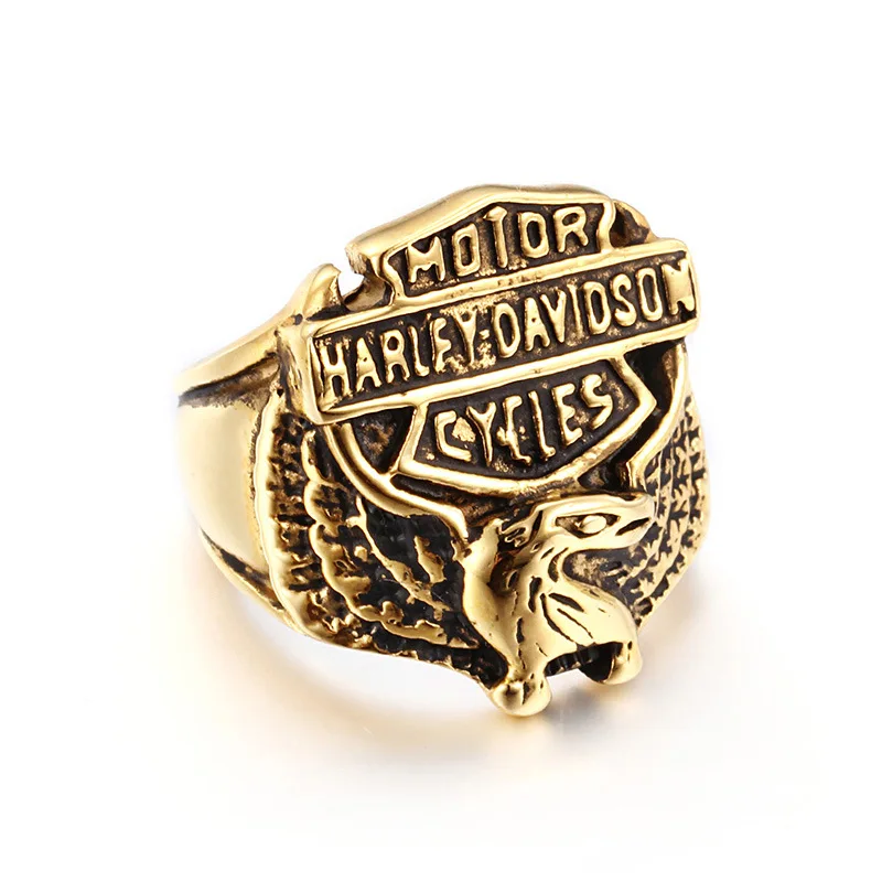 Motorcycle Personality retro punk wind eagle men ring ring locomotive ring jewelry