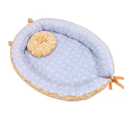 Новая портативная детская кроватка-кровать, лежак для новорожденной кроватки, дышащее и спальное гнездо с подушкой