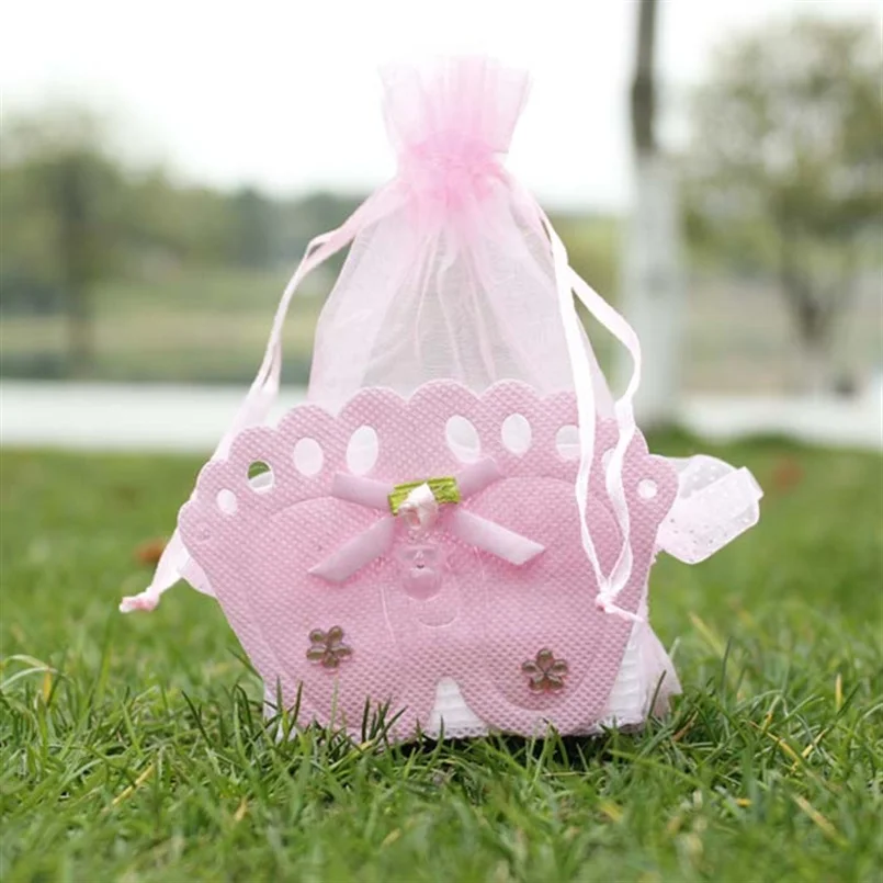 12 шт Свадебные украшения детский душ подарочные пакеты для детского душа сувениры сумки с детскими ножками декоративные