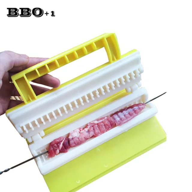 Hús Nyárs Gép Abs Műanyag Húslánc -Eszköz Hordozható Kebab Készítő Bbq Szerszámok Marhahús Churrasco Shish Kebabhoz - Image 3