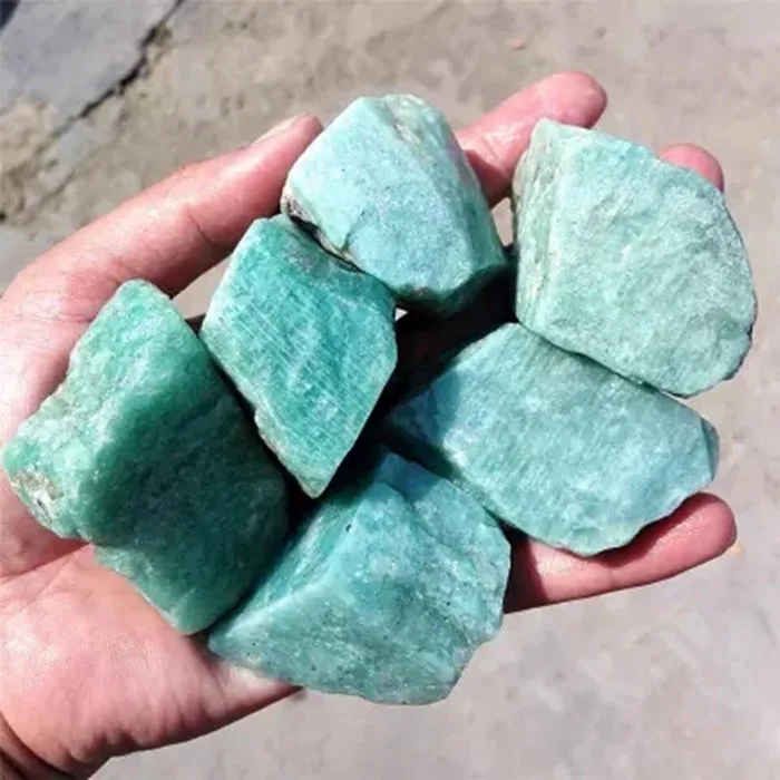 

6PCS Natural Rough Amazonite Crystal Stone Mineral Specimen Madagascar