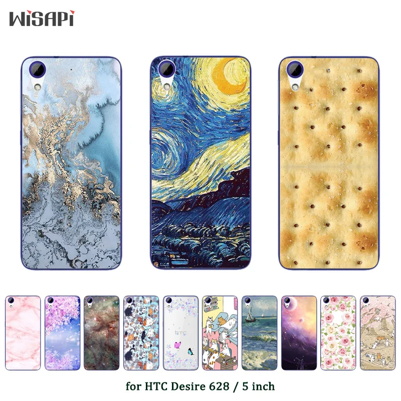 For HTC Desire 628 Gel Soft TPU Protective Case Fashion Printed Soft Silicone TPU Back Cover