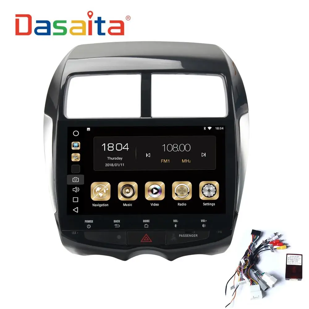 Dasaita Android 9,0 для Mitsubishi ASX 2010 2011 2012 gps мультимедийный плеер Восьмиядерный 4 Гб ОЗУ 32 Гб ПЗУ 10," ips сенсорный экран - Цвет: 4G-with 14-15 canbus