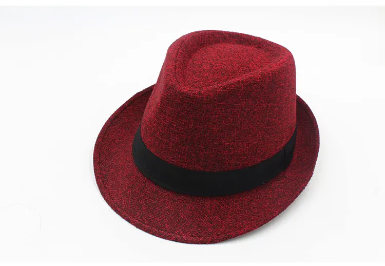 Hat gangster Hat men felt  fedora Hats for men women 58 cm adjustable  (20)