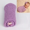 Couverture en tricot extensible pour nouveau-né, accessoire de photographie de bébé, doux, 20 couleurs ► Photo 2/6