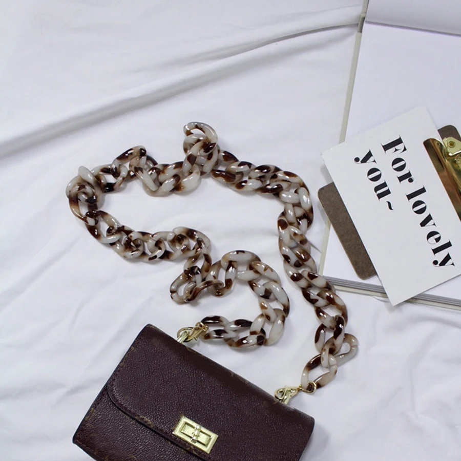 

Fashion Acrylic Bag Strap Women Resin Belt Shoulder Straps Ladies Colorful Plastic Purse Belts Accessories Handbags Strap Bag