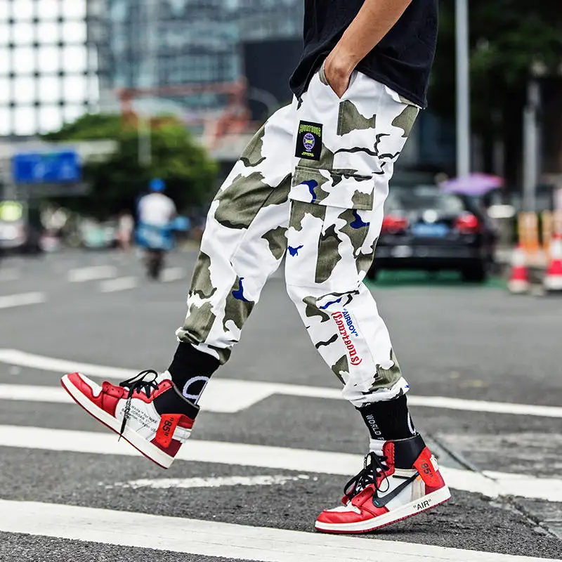 

Man Jogger Camouflage Pants Loose Mens Sweatpants Fashion High Street Cargo Pants Streetwear Casual Pants Harajuku Hip Hop Pants