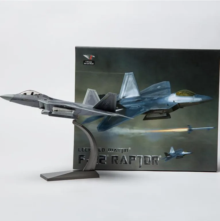 1: 72 усовершенствованная модель истребителя из сплава, высокая имитация F22 Raptor stealth bomber, развивающие игрушки, Коллекционная модель