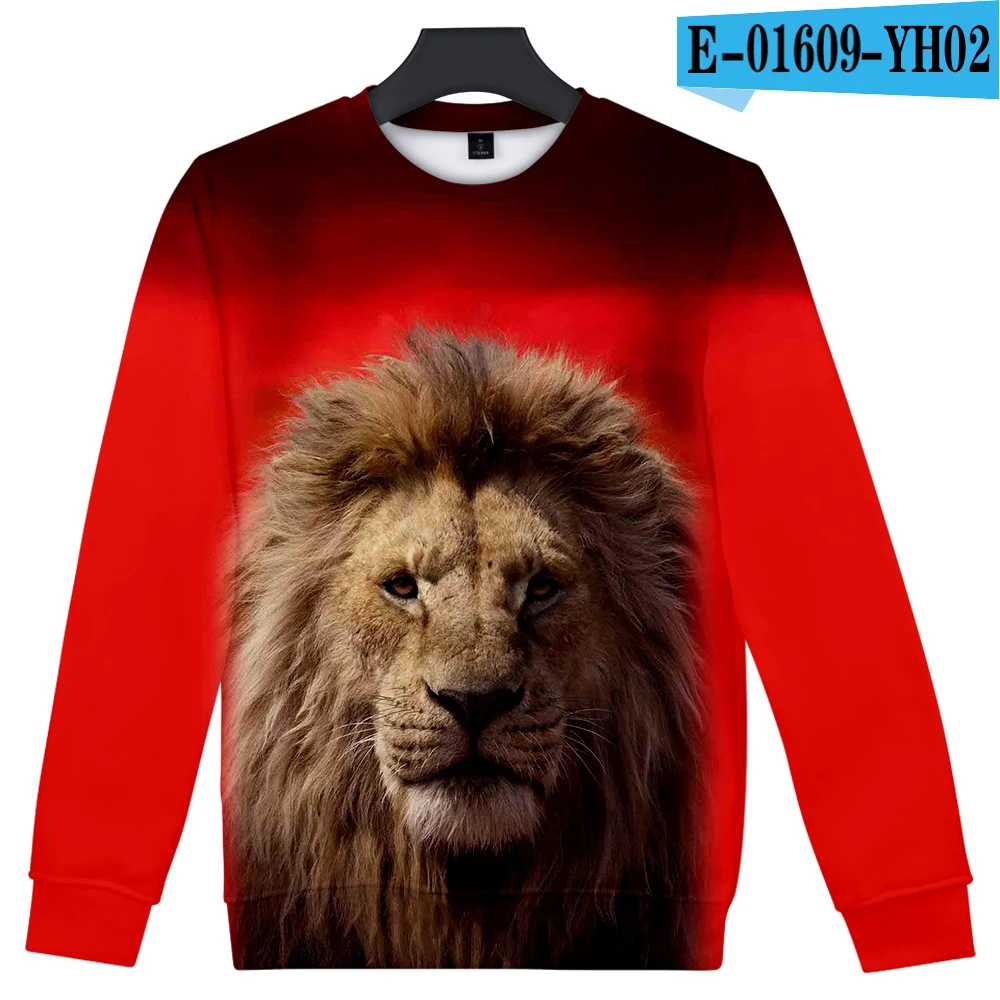 Новинка, Король Лев Simba, 3D принт, Женская и мужская повседневная ...