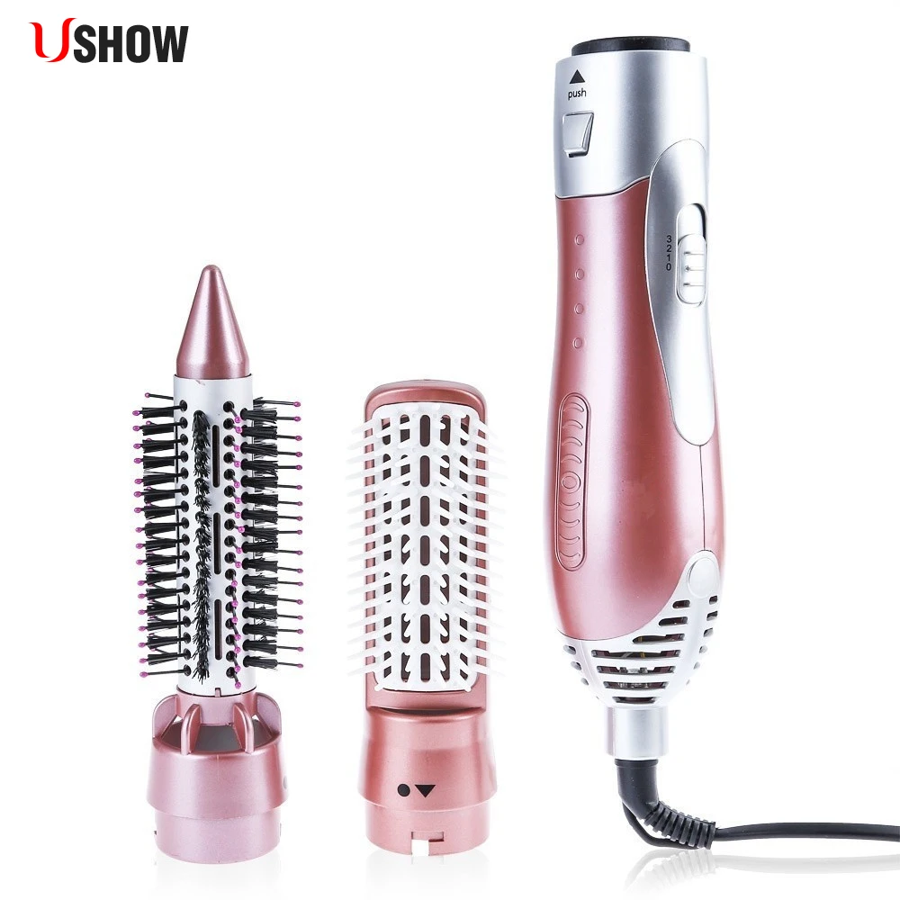 Professional Hair Curler Dryer Comb Curling Drying Function 2 in 1 Comb