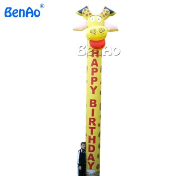 Price AD211 Inflatable Happy Birthday Giraffe Air Dancer For Comercial,cartoon Giraffe Sky Dancer For Outdoor Advertising With Blower