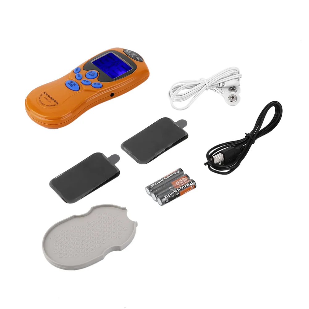 1Set Health Care Blue Screen LCD Digital Meridian Massage Instrument Relax Muscle Pain Relief Acupuncture Therapy Healthy Care