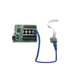 OEM PBC 8 портов Gigabit Ethernet коммутатор 8 портов с 8 pin-разъемом 10/100/1000 м концентратор 8way штекер питания печатная плата OEM schroef gat