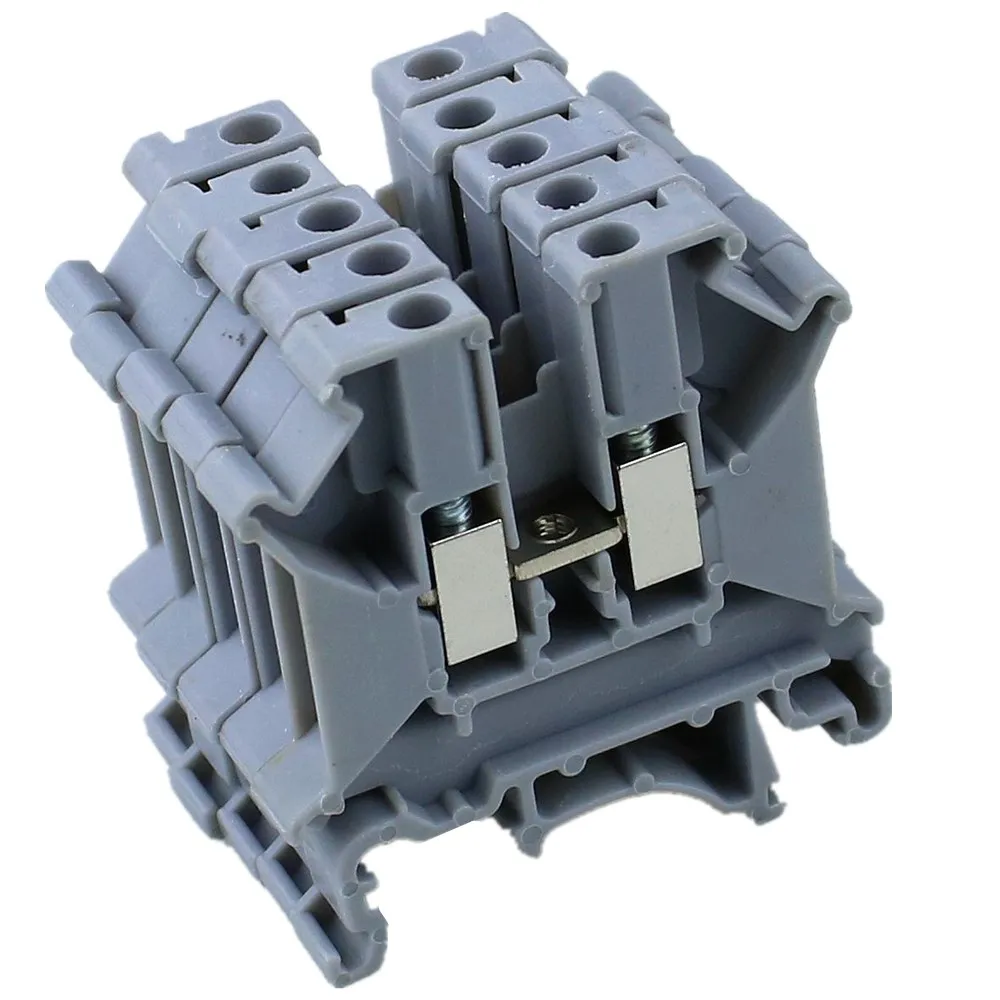 10pcs UK-5N DIN Rail Universal Terminal Blocks Screw Type UK5N Phoenix Type