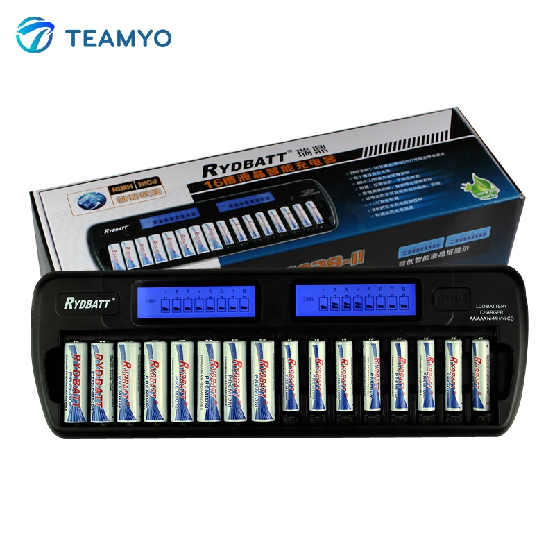 Prix pour Teamyo 16 Slots LCD Intelligent Chargeur de Batterie AA AAA Ni-MH Ni-Cd 16 bay Batteries 16 Banque Rechargeable Batteries Smart LCD affichage Prix pour Teamyo 16 Slots LCD Intelligent Chargeur de Batterie AA AAA Ni-MH Ni-Cd 16 bay Batteries 16 Banque Rechargeable Batteries Smart LCD affichage