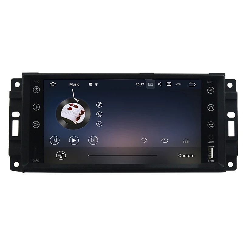 Flash Deal Aoluoya 2G RAM Android 7.1 CAR Radio GPS Navigation For Jeep Commander Compass Grand Cherokee Wrangler Chrysler Sebring 300C 3