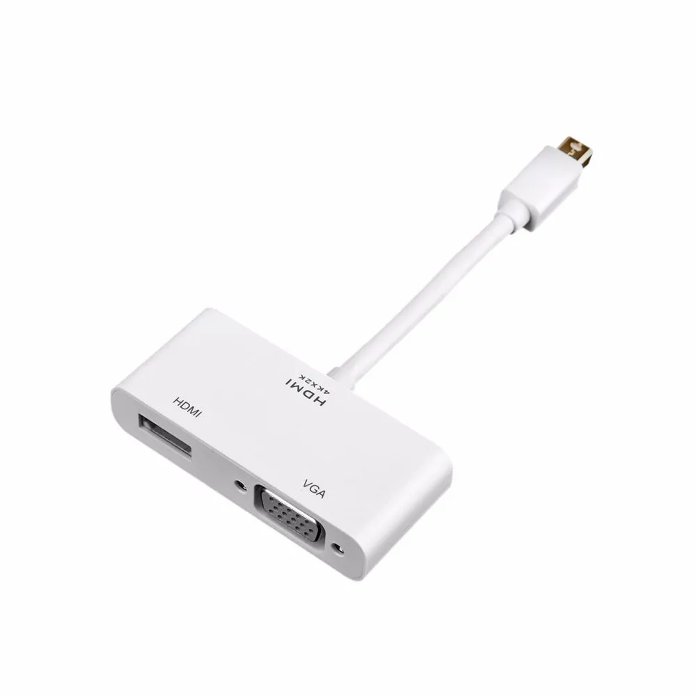 2 In 1 Mini Displayport Dp Thunderbolt To Hdmi Vga Adapter Connector Cable Line Wire For Apple For Macbook Air Pro Surface Pro 3
