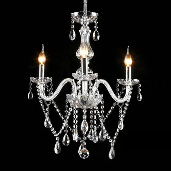 

D550mm X H500mm 3 Heads K9 Crystal European Modern Crystal Chandelier Hotel Fixture E14 AC 110-240V Free Shipping