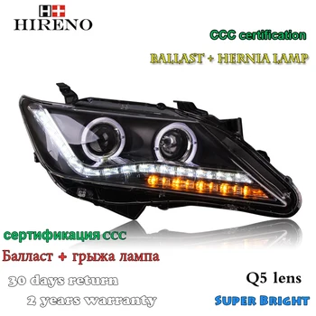 

Hireno Headlamp for 2012-2013 Toyota Camry Headlight Assembly LED DRL Angel Lens Double Beam HID Xenon 2pcs