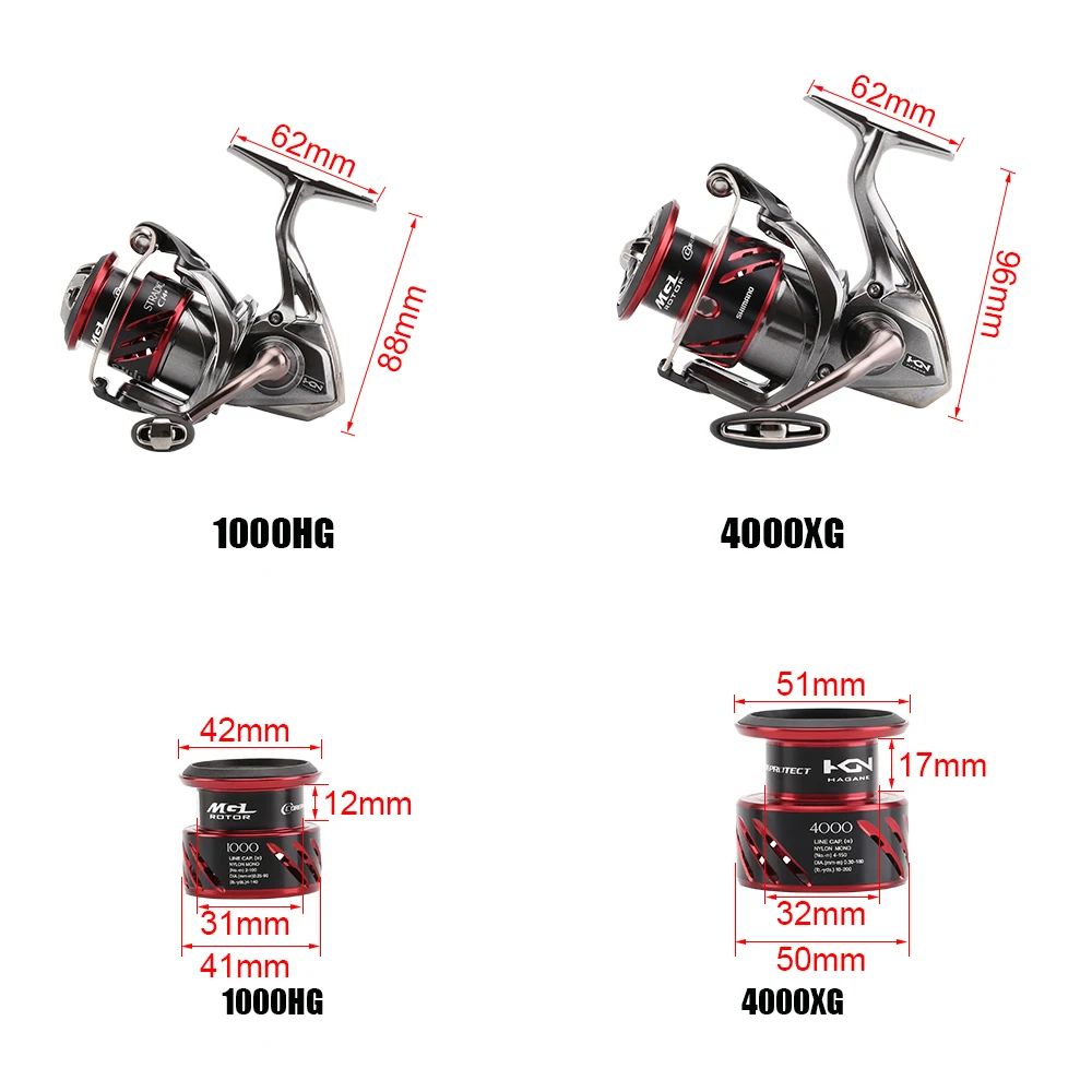 Оригинальная SHIMANO STRADIC CI4+ 1000HG 2500HG C3000HG 4000XG спиннинговая Рыболовная катушка 6+ 1BB высокоскоростная X-Ship MGL ROTOR спиннинговая катушка