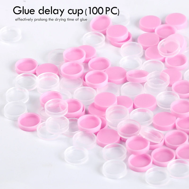 

100PC eyelash glue drop cup extend the use time of glue case mink eyelash glue holder individual and volum eyelash beauty tools