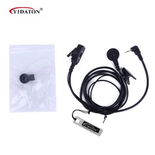 Earphone 2.5mm 1PIN Covert Acoustic Tube Earpiece PTT+VOX for Motorola T6220/T6500 Cobra FRS 5512/6300 Radio Walkie Talkie