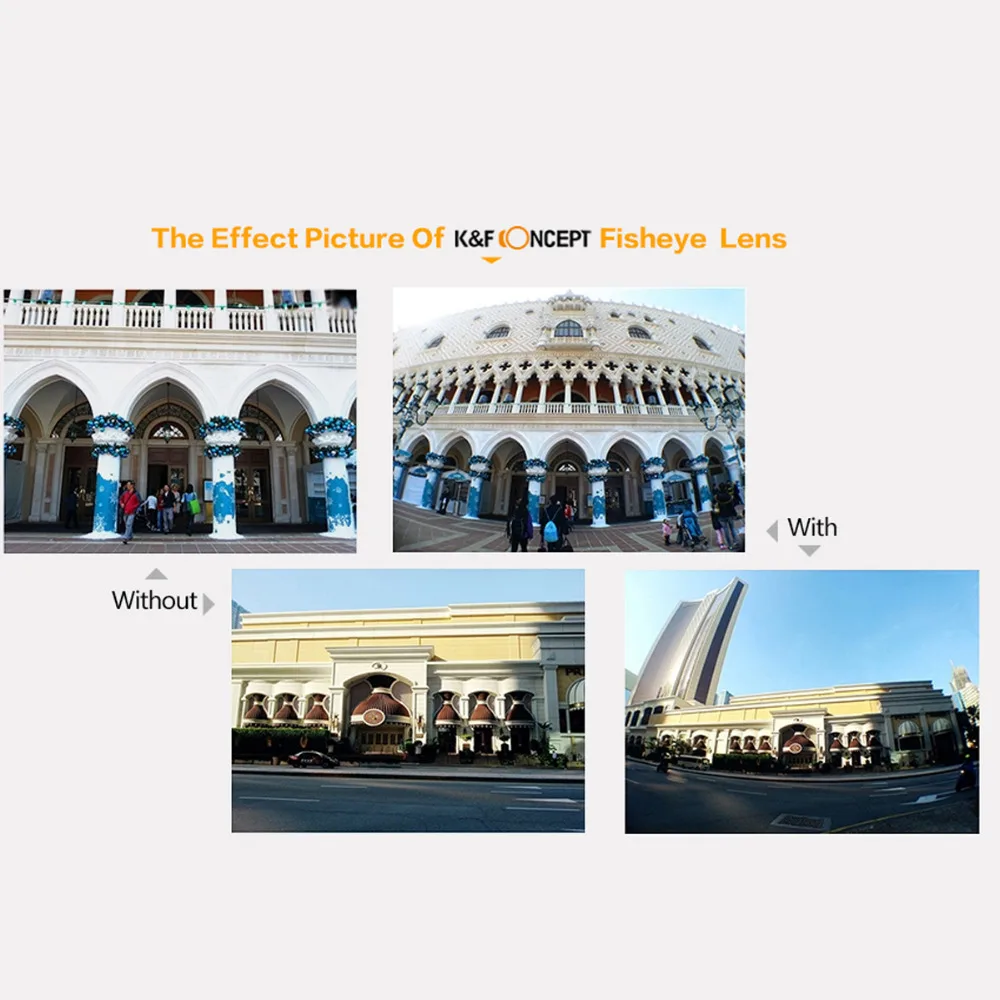 0.35 Macro Fisheye Lens,K&F Concept® 58MM 0.35X Ultra Clear Blue Film Coated Fish Eye Lens For Canon Nikon DSLR Cameras