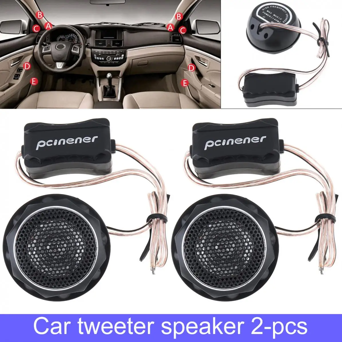 2pcs 150W Durable Universal High Efficiency Mini Dome Car Tweeter Speakers for Car Audio System|Tweeters| - AliExpress
