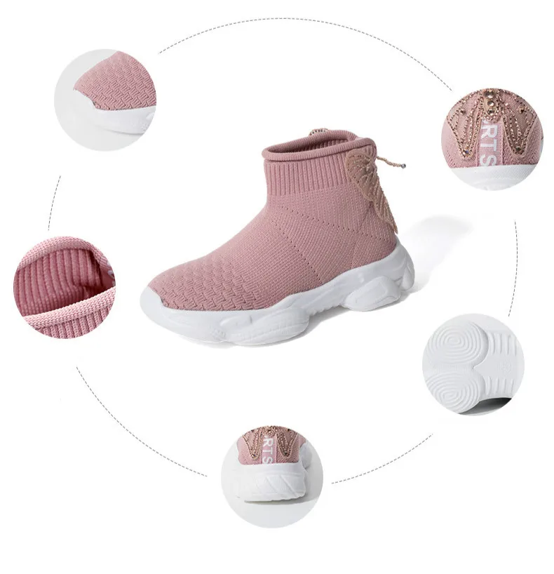 Обувь для девочек; обувь принцессы; детские носки; обувь; детская обувь; кроссовки для малышей; ботильоны с бантом; Sapato Infantil; цвет розовый