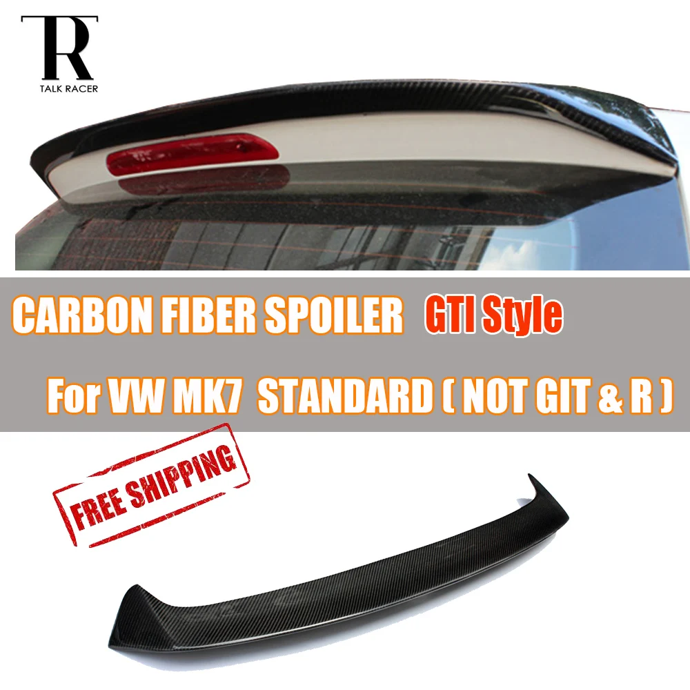  For Volkswagen MK7 Golf 7 Standard Carbon Fiber Rear Roof Wing Spoiler GT Style ( not for GT-I & R 