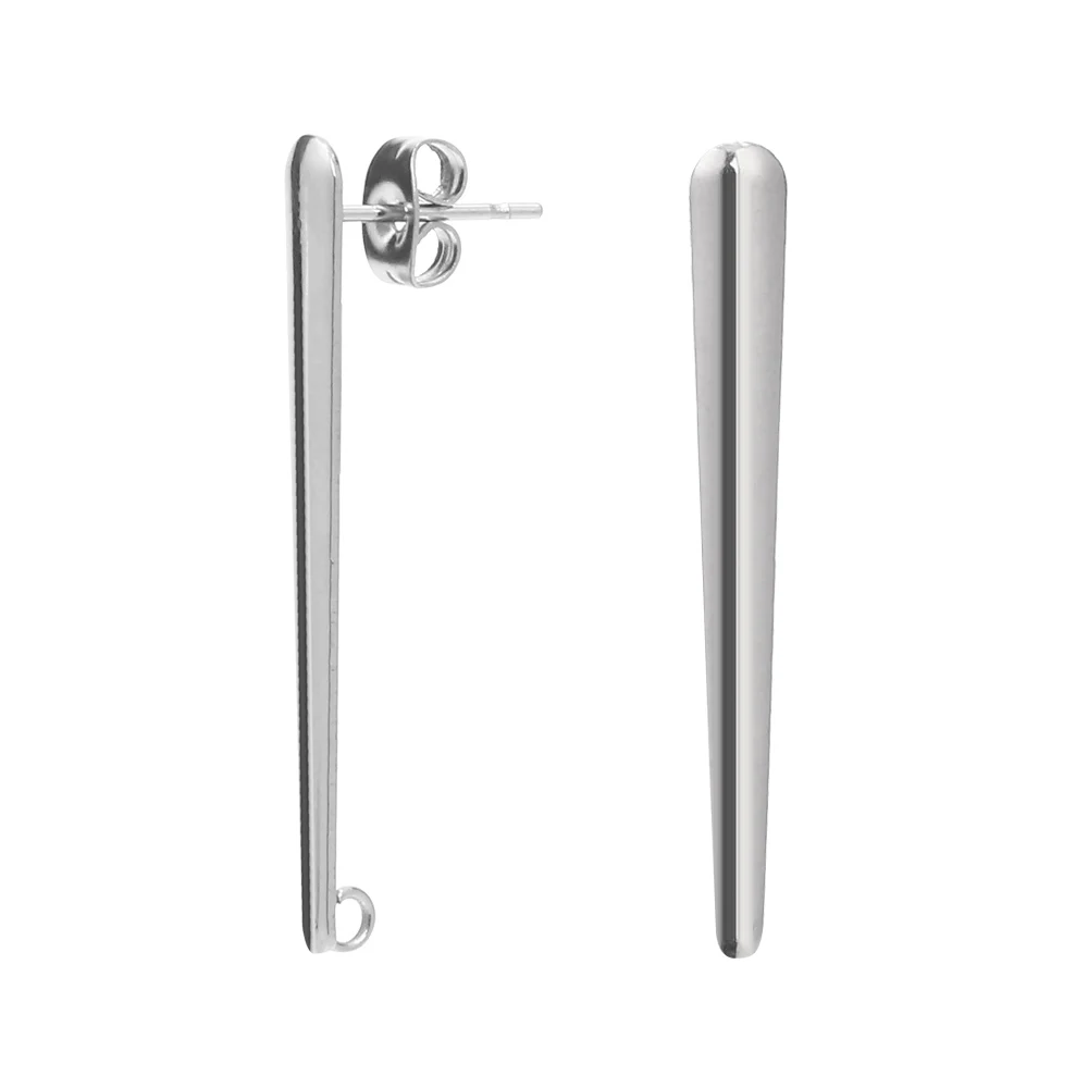 

Nice stainless steel Earring Stud Posts with Open Jump Ring 35x4mm Findings