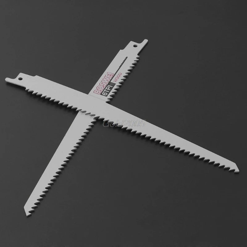2pcs High Carbon Steel 6TPI 200mm Reciprocating Saw Blade For Cutting