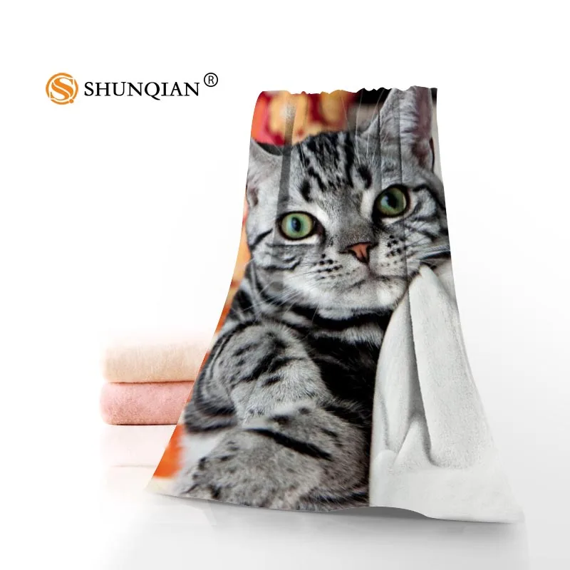 Заказное животное кошка 35x75 см 70x140 см полотенце s для лица банное Полотенце бамбуковое волокно мочалка быстросохнущее спортивное полотенце