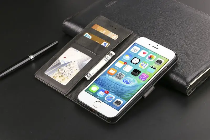 Роскошный чехол для iPhone 8, откидная крышка для iPhone 7, 8 Plus, чехол кожаный бумажник-книжка, дизайн, Винтажный чехол для телефона с подставкой, держатель, чехол