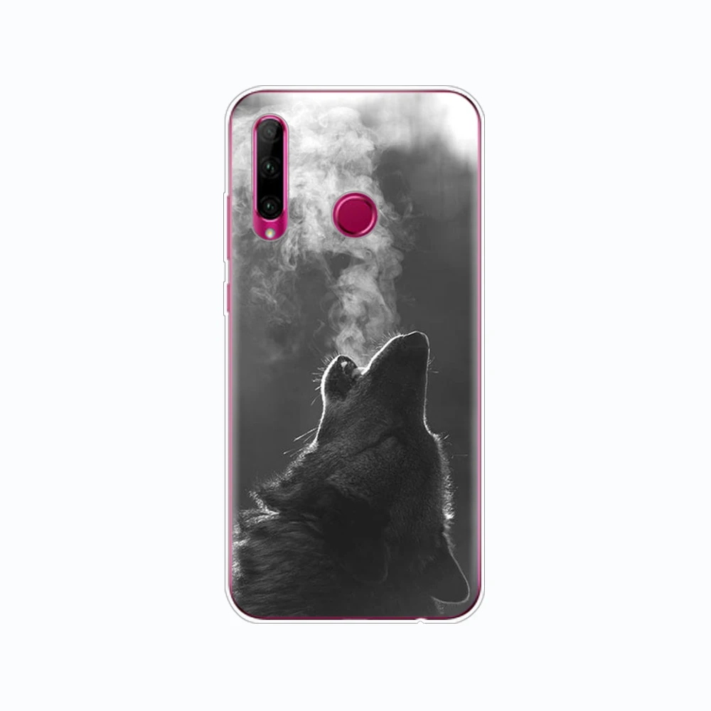 Чехол для Honor 10i силиконовая задняя крышка чехол телефона Huawei с рисунком волка