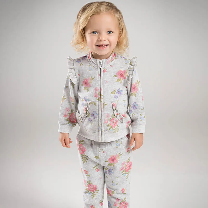 Dave bella/DBM7176 весенние модные комплекты одежды для маленьких девочек Детский комплект из 2 предметов для малышей