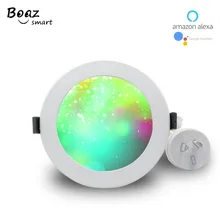 Умный светодиодный круглый светильник с Wi-Fi, штепсельная вилка стандарта Австралии, 3,5 дюймов, потолочный светильник с регулируемой яркостью RGBCW, точечный светильник Alexa, голосовое управление, управление с помощью приложения