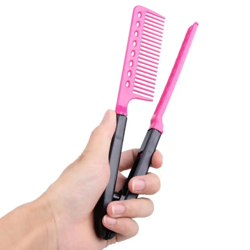 

Combs V Type Hair Straightener Hair Style Styling Tools Hairdressing DIY Salon Modelling comb 0620