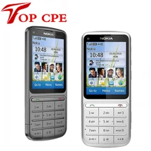 Rénové NOKIA C3-01 Débloqué 3G, GSM, WIFI, Bluetooth, JAVA, 5MP Caméra C3-01 Mobile Téléphone Livraison gratuite! clavier russe
