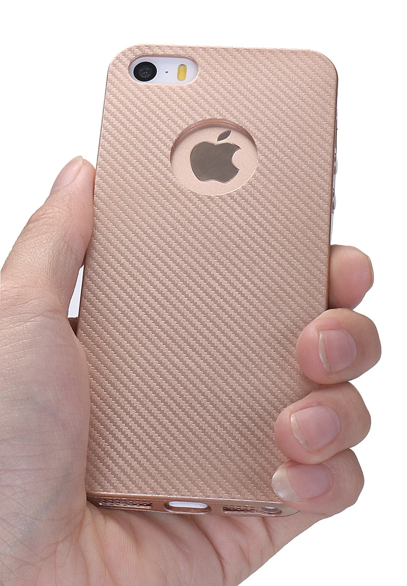 carbon fiber silicone case iphone 5 5s se (9)