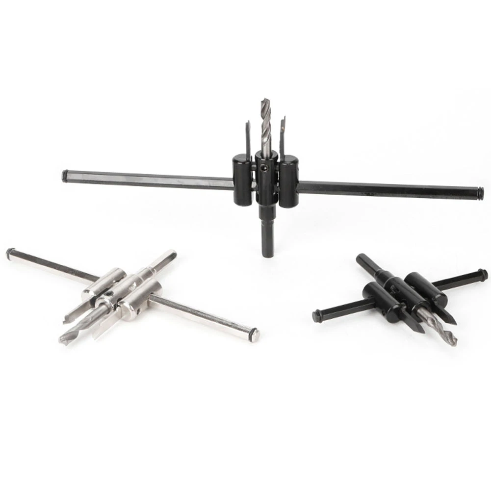 

Adjustable Wood Circle Hole Saw Metal Drill Bit Cutter Kit Aircraft Type DIY Tool Alloy Blade Woodworking Tool 120/200/300mm