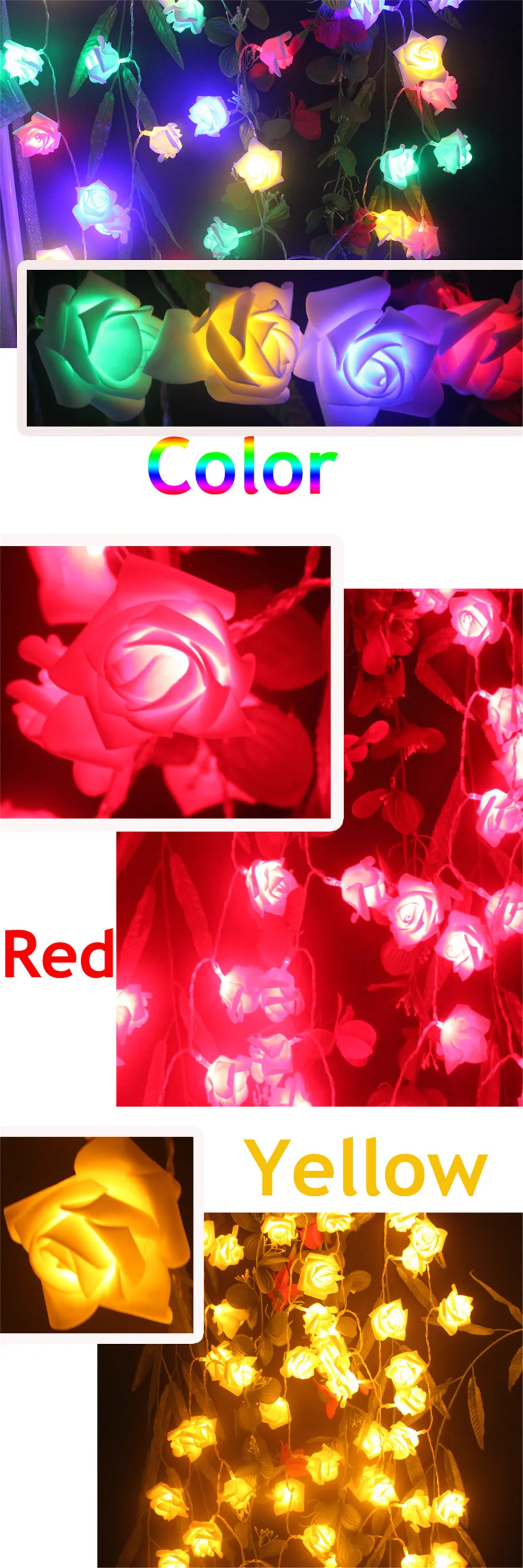 110V 220V 230V Rose led string lights (4)