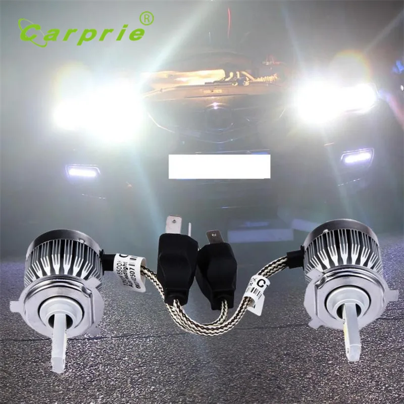 En Ligne Voiture style 2x H4 Led Phare Véhicule De Voiture Salut Lo Faisceau Ampoule Kit 6000 k 60 W 6000LM Blanc June16