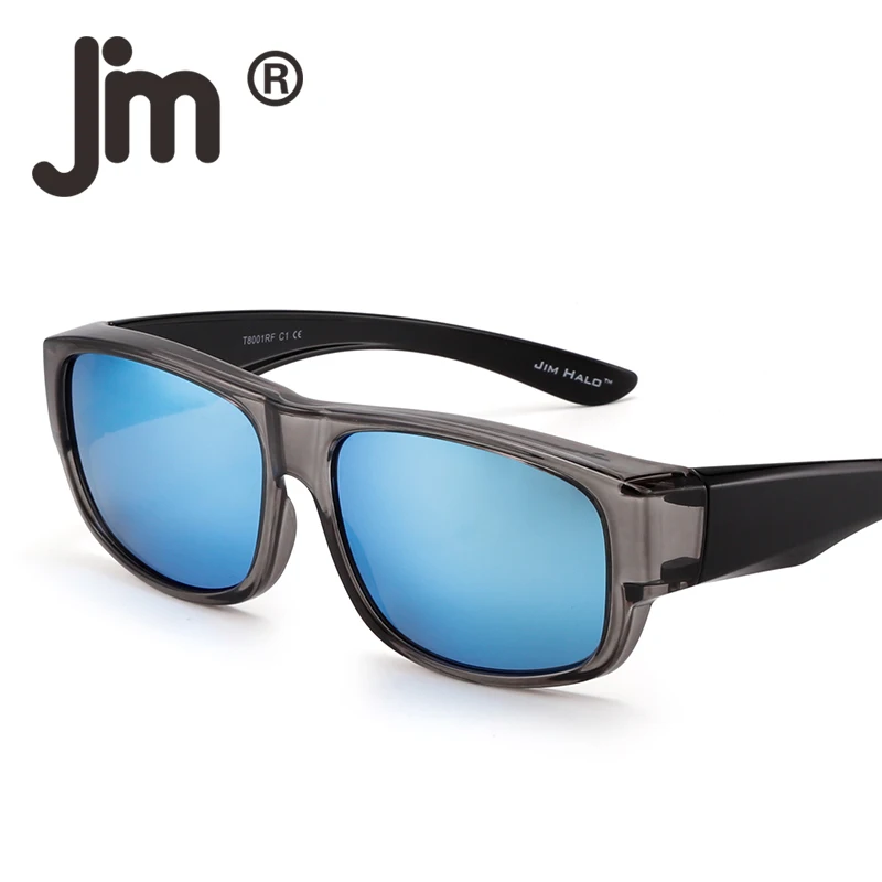 

JM Polarized Fit Over Sunglasses Mirrored Oversize Wear Over Glasses Men Women