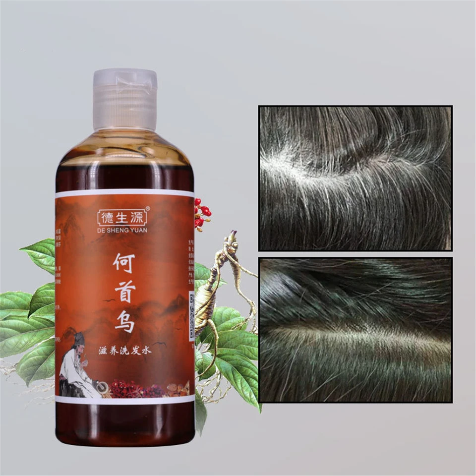 Herbal Polygonum Shampoo 280ml Effective Grey Hair Remover Anti