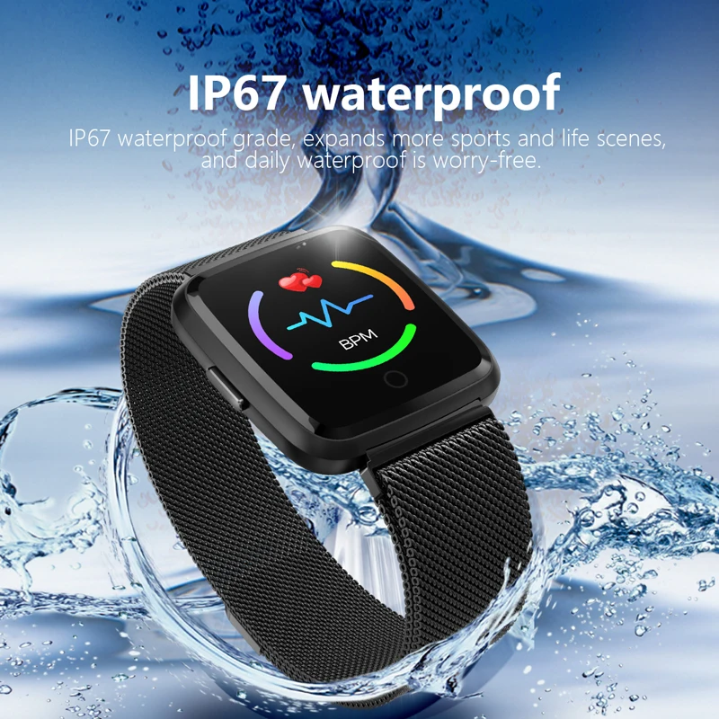 

Yurkem K7 Smart wach 1.3inch Color Screen watches Blood Pressure Fitness Tracker Heart Rate Monitor smartwatch For xiaomi Huawei