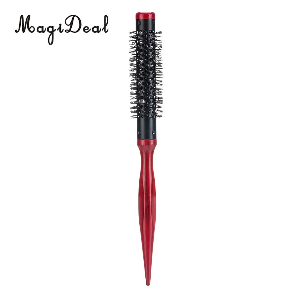 2Pcs/Set Small Mini Round Hair Brush Heat Resistant Nylon Bristles Short Hair Blow Drying Styling Roll Hairbrush 11mm 25mm