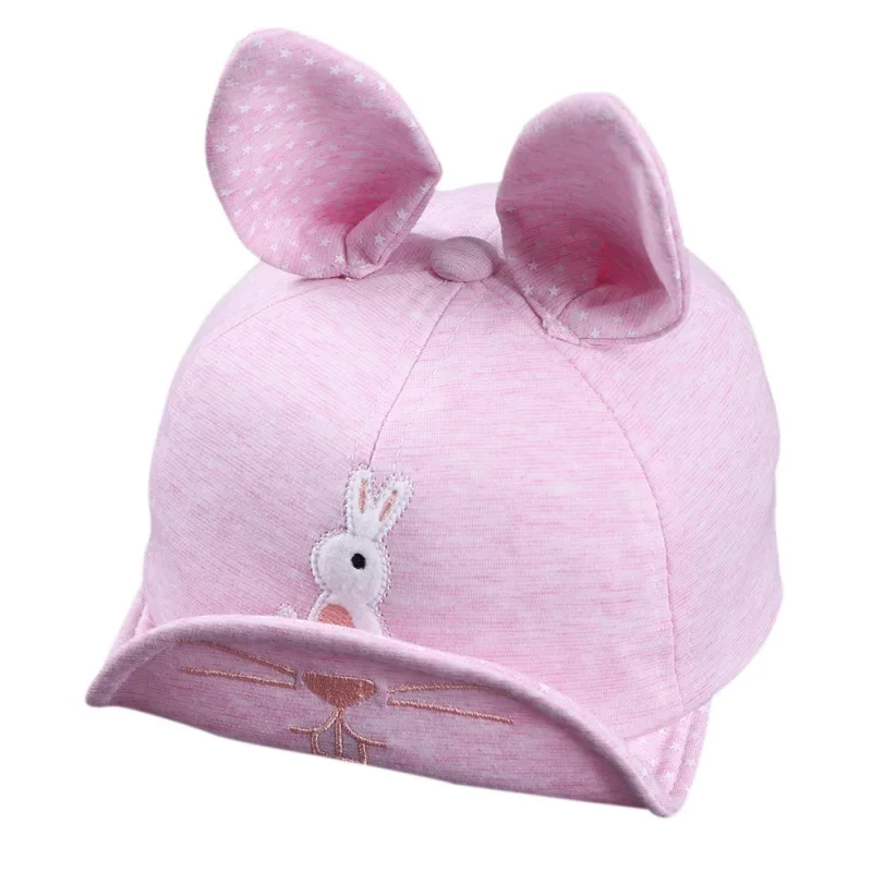 

2018 Children\\'s Hat Ear Bear Pattern Baby Hat Lovely Sun Hat With Ear Sunscreen Baby Girl Hat Baby Accessories 6M-2T kid