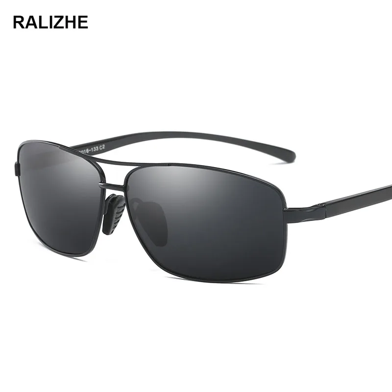 Брендовые новые мужские поляризованные солнцезащитные очки, винтажные очки для вождения, Золотая оправа, солнцезащитные очки, дизайнерские очки, аксессуары для мужчин, UV400 - Цвет линз: Black Frame